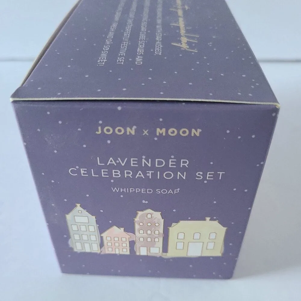 JOON X MOON WHIPPED SOAP & SUGAR CUBE GIFT SET- LAVENDER- 2PC/11OZ-NEW IN BOX